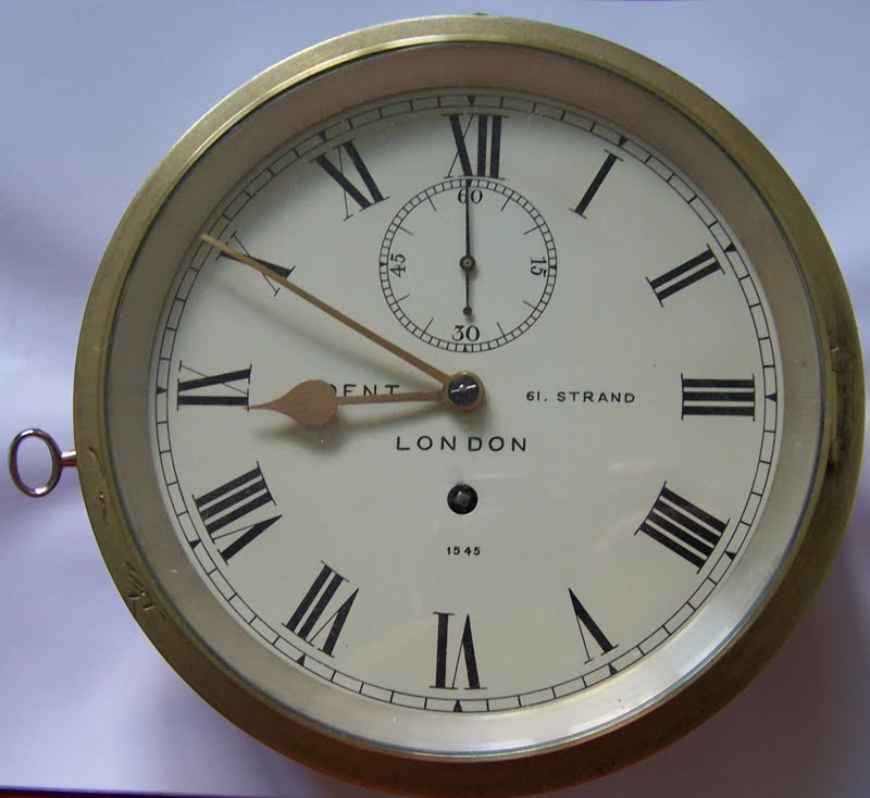 Ships Bulkhead Clock By F Dent